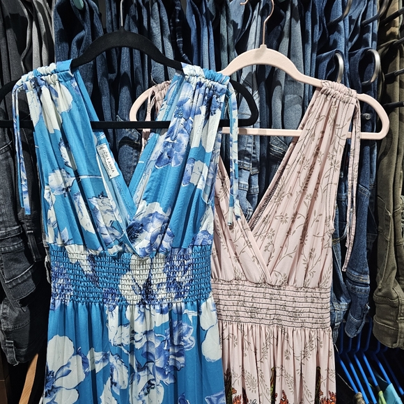 2 Midi Dresses Size L-XL Pullover Adjustable Shoulders Win Win Jon & Anna - Picture 16 of 16